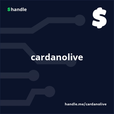 Nice! $cardanolive #ADAHandle