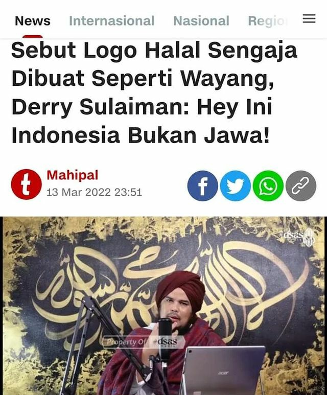Hey...ini Indonesia bukan Arab!!!...emang Jawa bukan bagian dari Indonesia !?😇😇😇