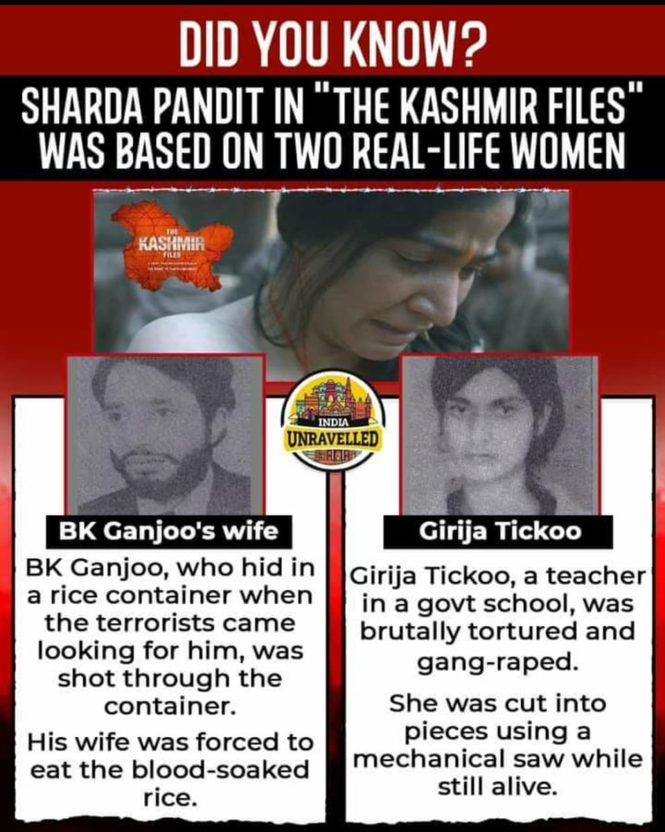 _Aadita_'s tweet photo. #TheKashmirFiles 
This is not a movie this is a real story, heart breaking, Genocide story of our Kashmiri Pandits.

We strongly demand Justice for Kashmiri Pandit ✊ #RightToJustice #PowerOfThePeople https://t.co/OnUllFFvk6