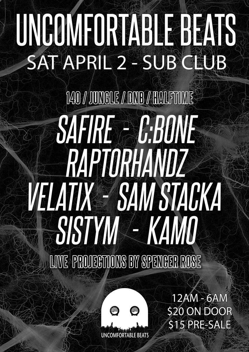 Saturday April the 2nd @ Sub Club, #Melbourne we are throwing down a special night of Bass feat <a href="/safire_bba/">safire</a>
<a href="/Able8/">ABLE8 / RAPTORHANDZ</a> +++ 
#junglemusic #dubstep #grime #dnb