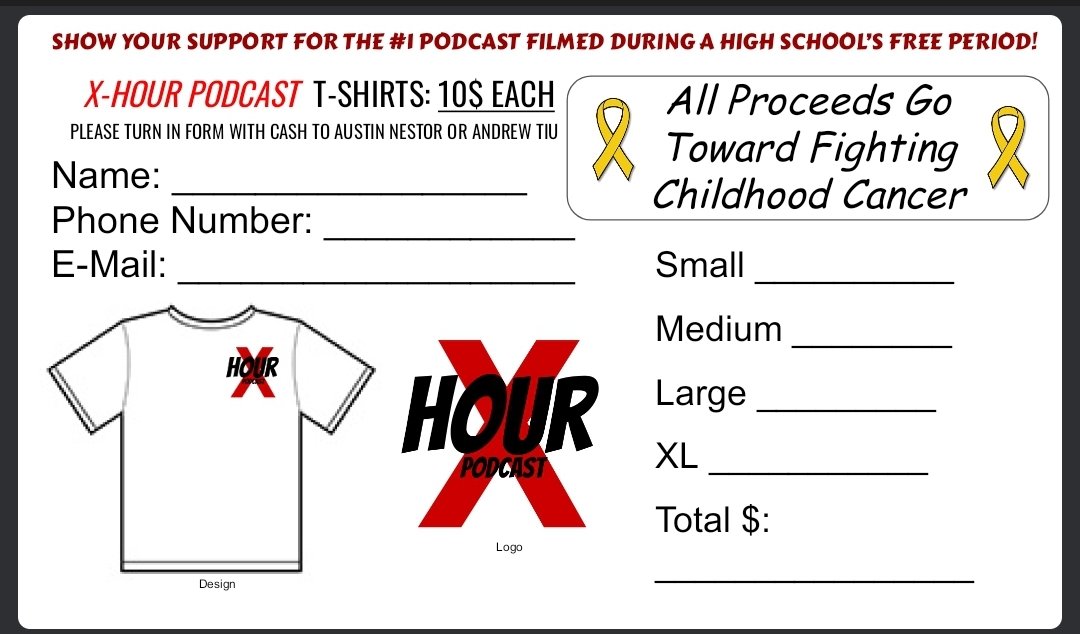 Come see Nestor or Tiu for an order form!