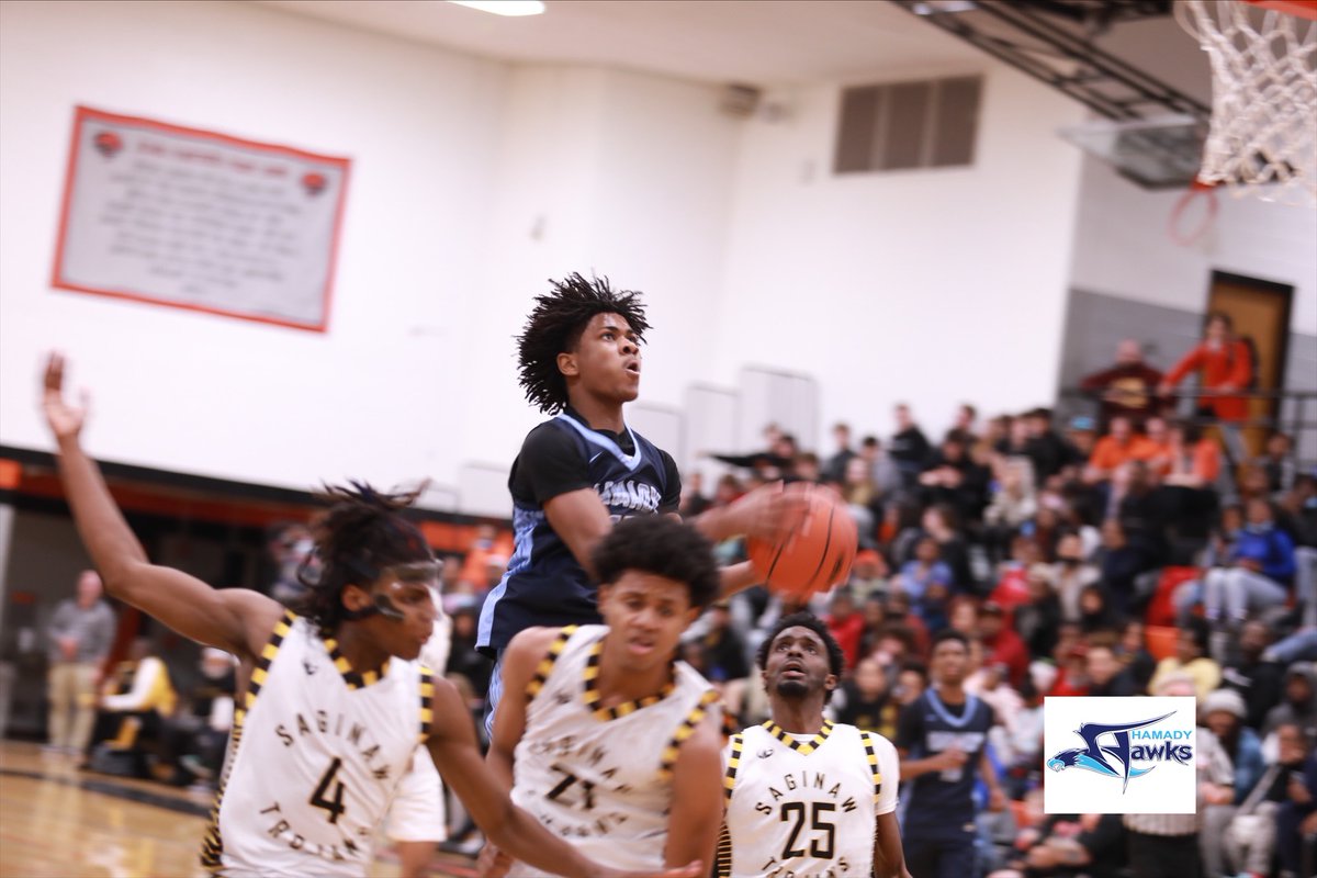 Hamady_Hawks's tweet image. Hamady Hawks soared over Saginaw High in the Reginal-Semifinals, winning 66-63! #HawkNation