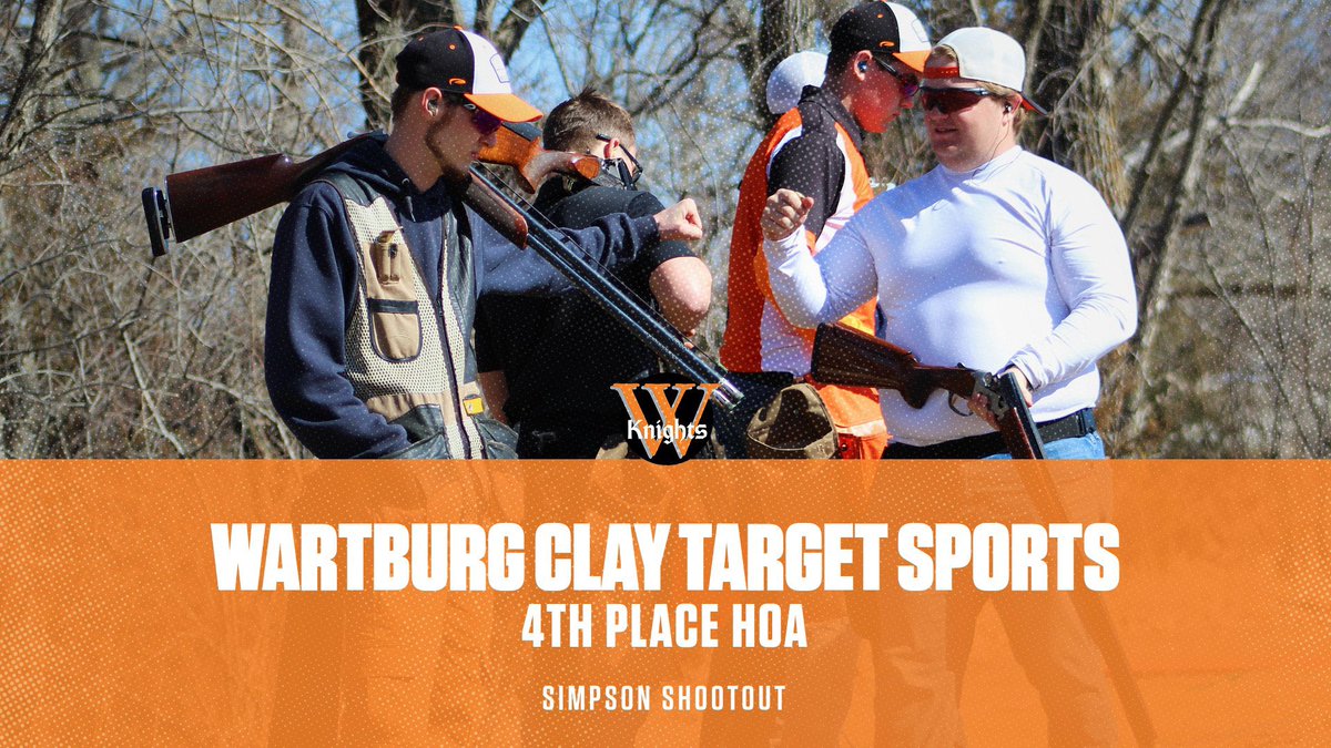 Wartburg Clay Target Sports Knights bring home 4th place High Overall from Simpson Shootout this past weekend. We are very proud of our athletes and excited to see them off to nationals this upcoming weekend! 
#GoKnights
