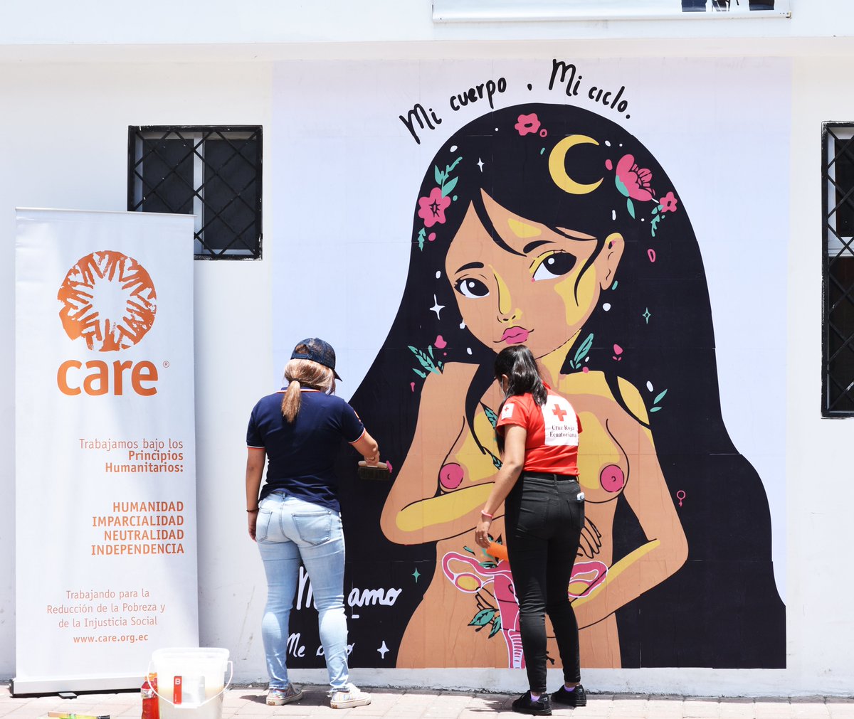 care_ecuador's tweet photo. Arte urbano - paste up para la prevención de la Violencia Basada en Género en #Atuntaqui e #Ibarra. Apoyamos la capacidad de resiliencia de las sobrevivientes #CruzandoFronteras #NoComasCuento https://t.co/GZMbIed7XE