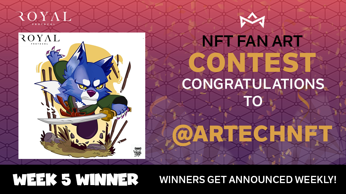 Congratulations to the winner of our NFT fan art design contest, @artechNFT! 💎

This person receives 50 dollars worth of $BNB, accompanied by our featured NFT of the week. 👑🖼️

Join us for our next fan art competition that we're announcing later today! 😻 

#RPNFTContest