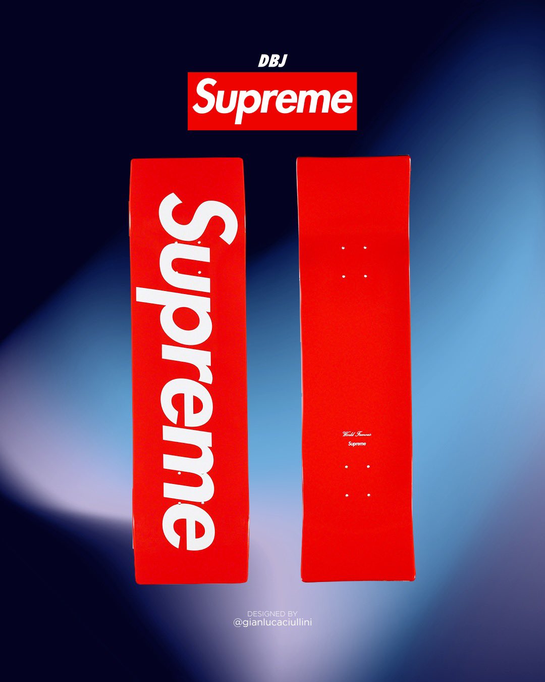 Supreme Uncut Box Logo Skateboard Deck