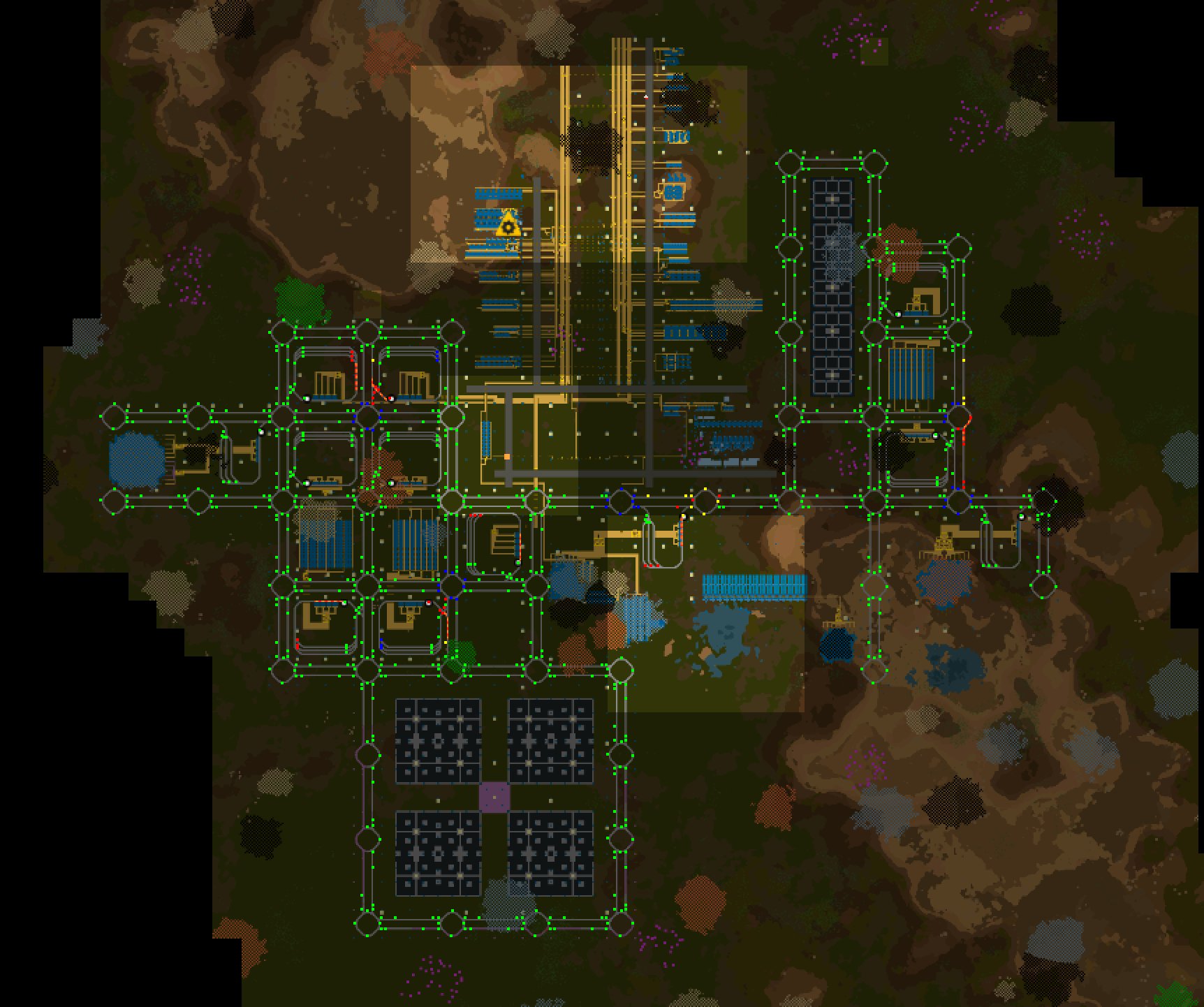 Josh Pigford on Twitter: "Going heavy on the train-based grid system on a  new Factorio megabase. https://t.co/jp6SYvi5k2" / Twitter
