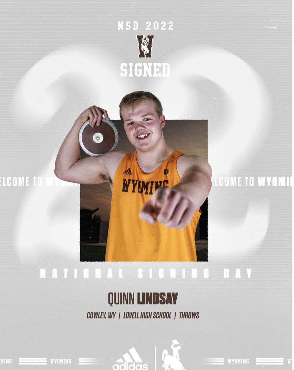 chlindsay's tweet photo. My boy Quinn Lindsay signed his letter of intent to throw for the University of Wyoming track team. #legacy #PRLB https://t.co/lCY0Ajupyq