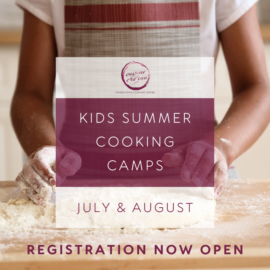 Our Kids Summer Cooking Camps are now open for registration! ☀️

There are currently eight four-day sessions running through July &amp; August to choose from, suitable for children ages 8-12. Don’t wait out, these fill up quickly! 

cuisineandchateau.com/book #Calgary #yyc #summer
