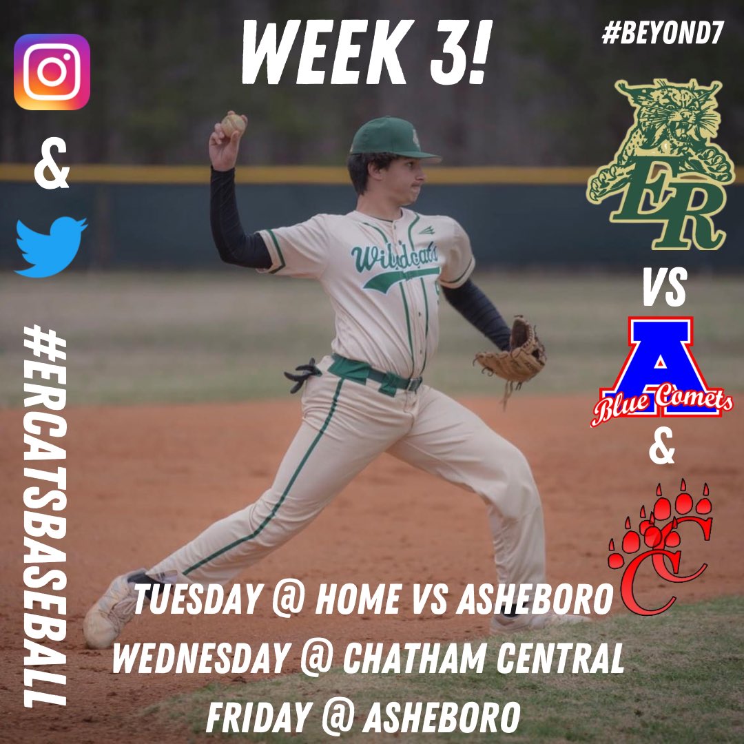 ER_CatsBaseball's tweet photo. 🚨WEEK 3!!!🚨
Both life & baseball don't owe you anything. Success is earned, not given. You've got to outwork everyone & prove your worth. Daily. Period.
#GoCats #ERCatsBaseball #Beyond7 @athletics_erhs https://t.co/Z5DanduMqz