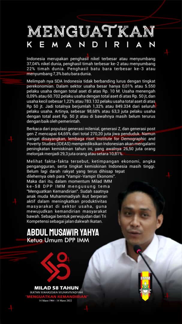 YahyaMusawir's tweet photo. Saatnya anak muda ikut berperan aktif dalam menguatkan produktivitas masyarakat di sektor usaha

@dppimmofficial 
@dppimm https://t.co/0Jzel5pxxm