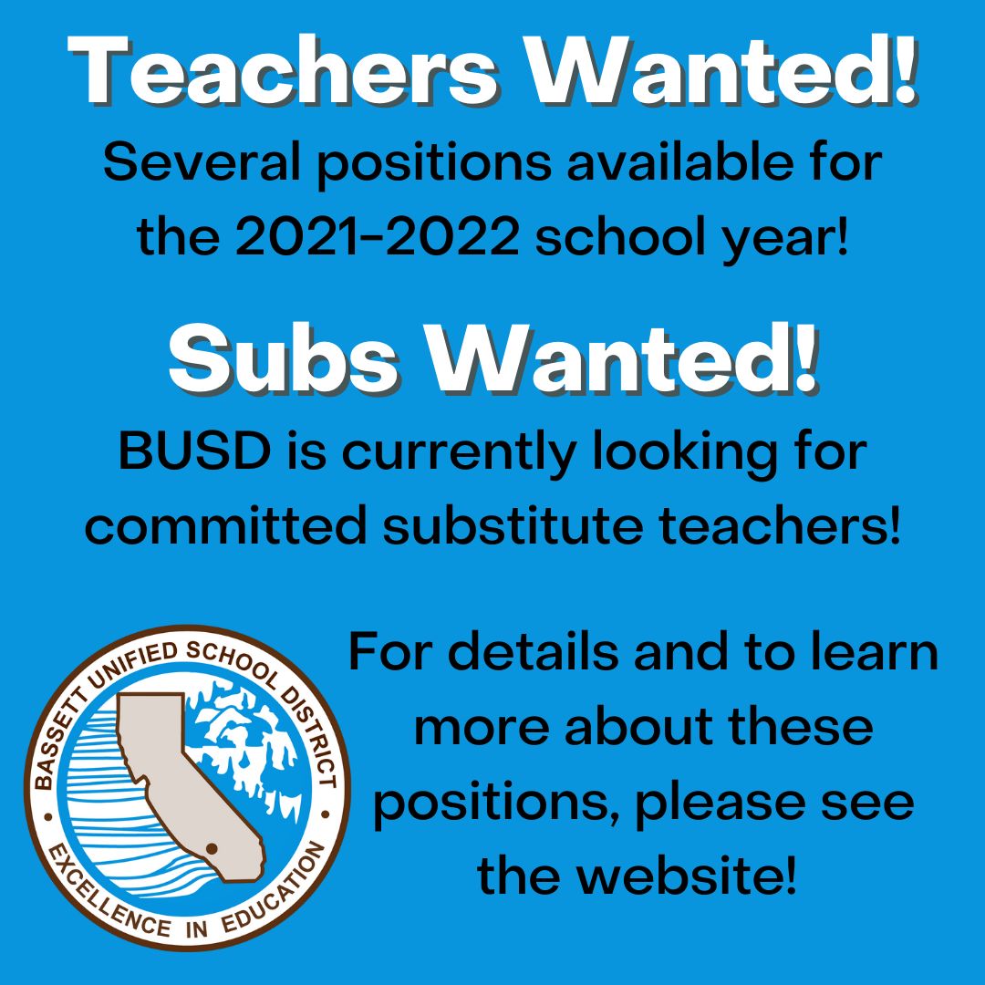 BUSD is looking for both Subs and Teachers! See the recruitment flyer and apply here: bit.ly/3pST36F
#BUSDProud
#bhsbusd #djbusd #skbusd #tmsbusd #vwbusd #nvhsbusd
#goknights #EWproud #ewbusd