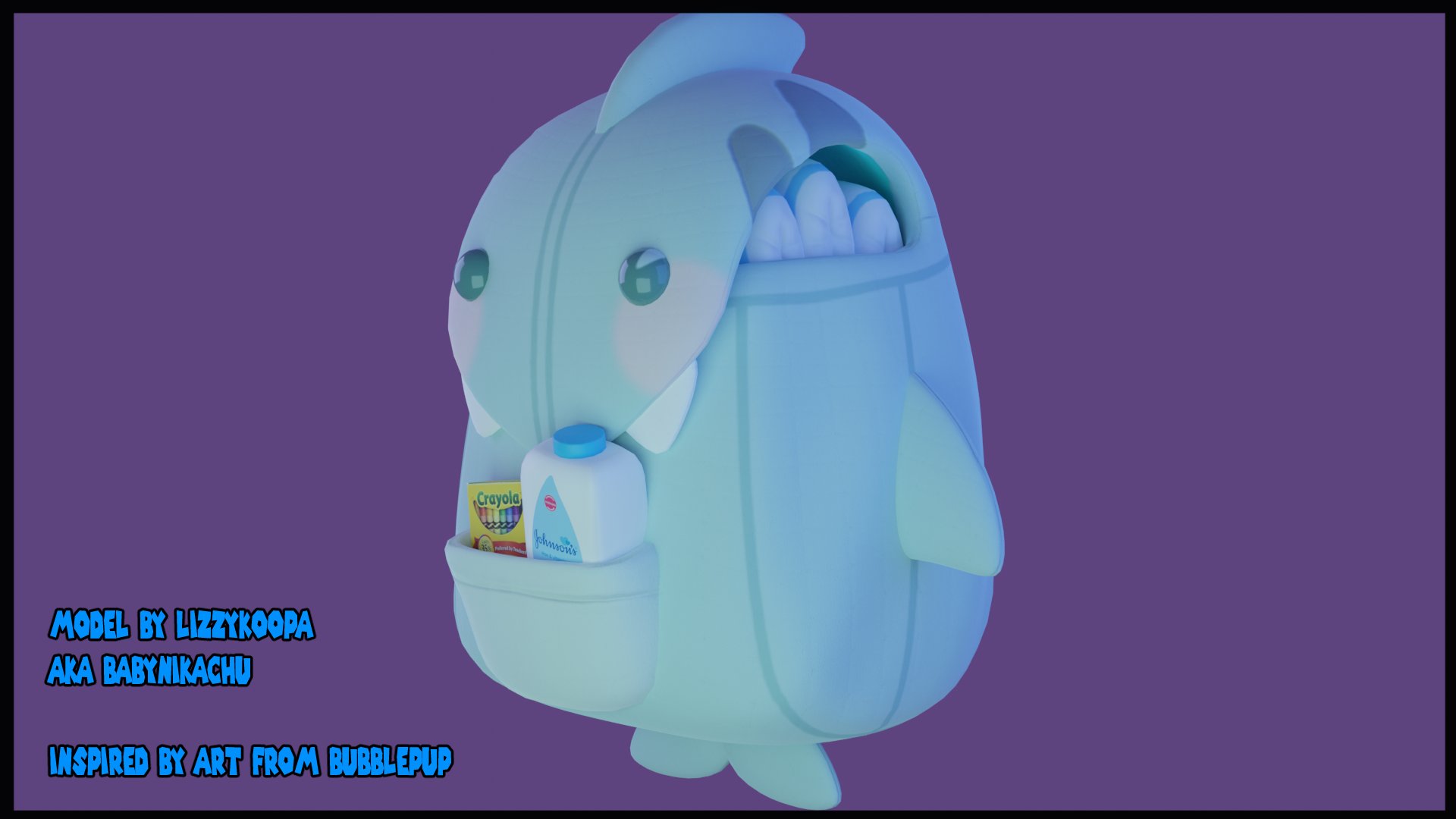 here is the shark backpack inspired by @BubblePuppers while i wish i could give them a rl backpack like this, hopefully they have VRchat. hope you like it model took - 3 hours ((distracted by tv shows)) programs used: Zbrush, blender, substance painter. https://t.co/NcqJNbUsJD
