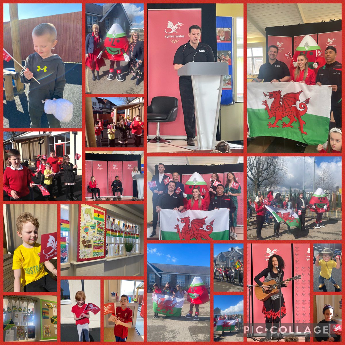 Fantastic Commonwealth Day celebrations today! Many thanks <a href="/TeamWales/">Tîm Cymru 🏴󠁧󠁢󠁷󠁬󠁳󠁿 Team Wales</a> for asking us to host! Inspirational athletes, beautiful singing performances and of course Mr Urdd! 🏴󠁧󠁢󠁷󠁬󠁳󠁿🥰 we loved it! <a href="/cfpsHT/">J Farmer</a> <a href="/CefnPrimarySJW/">CFPS_MrsJayne-Willis</a> <a href="/WelshAthletics/">Welsh Athletics</a> <a href="/WelshGymnastics/">Welsh Gymnastics</a> <a href="/WelshWestEnd/">Welsh of the West End</a> <a href="/dsw_news/">Disability Sport Wales</a>