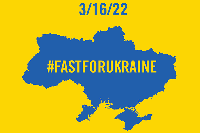 TheRAC's tweet photo. This Wednesday, March 16, we’re joining with many organizations to encourage Jews everywhere to #FastForUkraine in solidarity. While this may not be possible for all you can still support through a donation or a simple post share - visit https://t.co/qdWqMvuLiJ to learn more. https://t.co/dbsaphYvPF