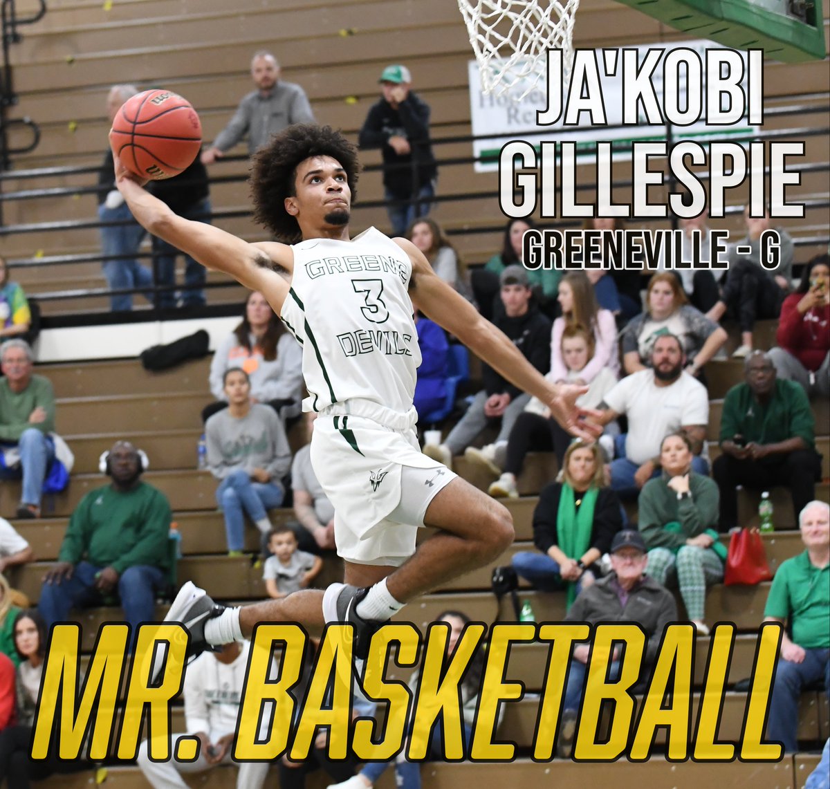 Congratulations to Greenville's Jakobi Gillespie on being named Class 3A's Mr. Basketball.