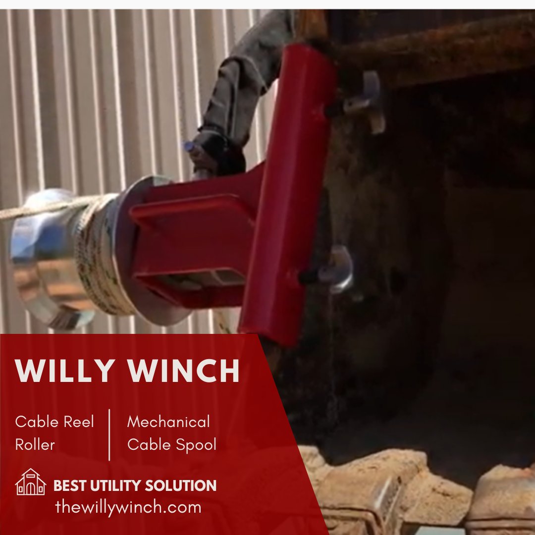 Willy Winch cable reeling spool is used for winding underground and overhead cables. Designed to withstand environmental extremes. thewillywinch.com 

#fiberoptic #cabling #cableplacing #excavator #excavation #cablepulling #excavatorbucket #equipment #constructionequipment
