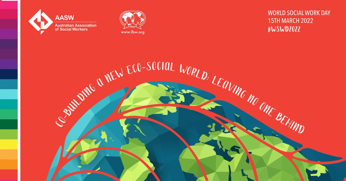 Happy World Social Work Day! Today we celebrate social work and the theme: Co-building the Eco-Social World and Leaving No One Behind is at the heart of what social workers do. We stand for human rights and social justice. #WSWD2022

bit.ly/AASWWSWD