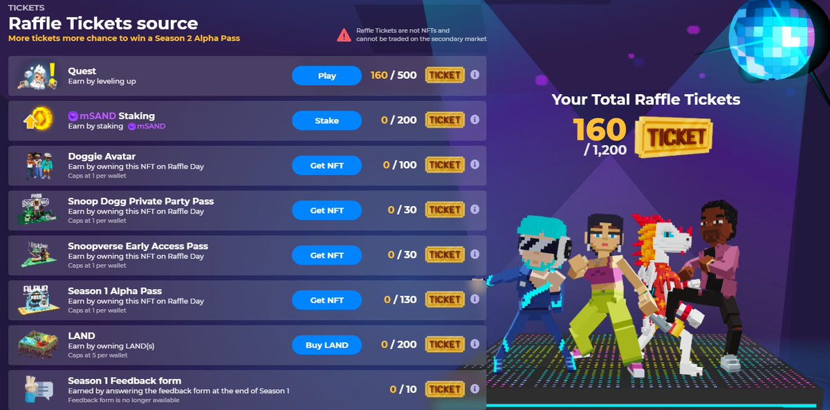 FernFlavicco's tweet photo. @TheSandboxGame I just participated in the daily #SandboxAlphaS2Contest for a chance to earn up to 1,000 $SAND! Starting March 14 -  Show your Raffle Tickets. Check out my screenshot below! 👇 #SandboxAlphaS2 @TheSandboxGame https://t.co/Vo548kSOHb