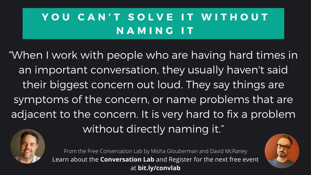 davidmcraney's tweet photo. Just wrapping up another incredible Conversation Lab with @mishaglouberman and an audience of fascinating humans eager to learn how to better communicate and resolve conflicts. Great takeaway to avoid dead-end debates: always share your goals, and ask theirs. #conversationlab https://t.co/I6j8Sn7tgY