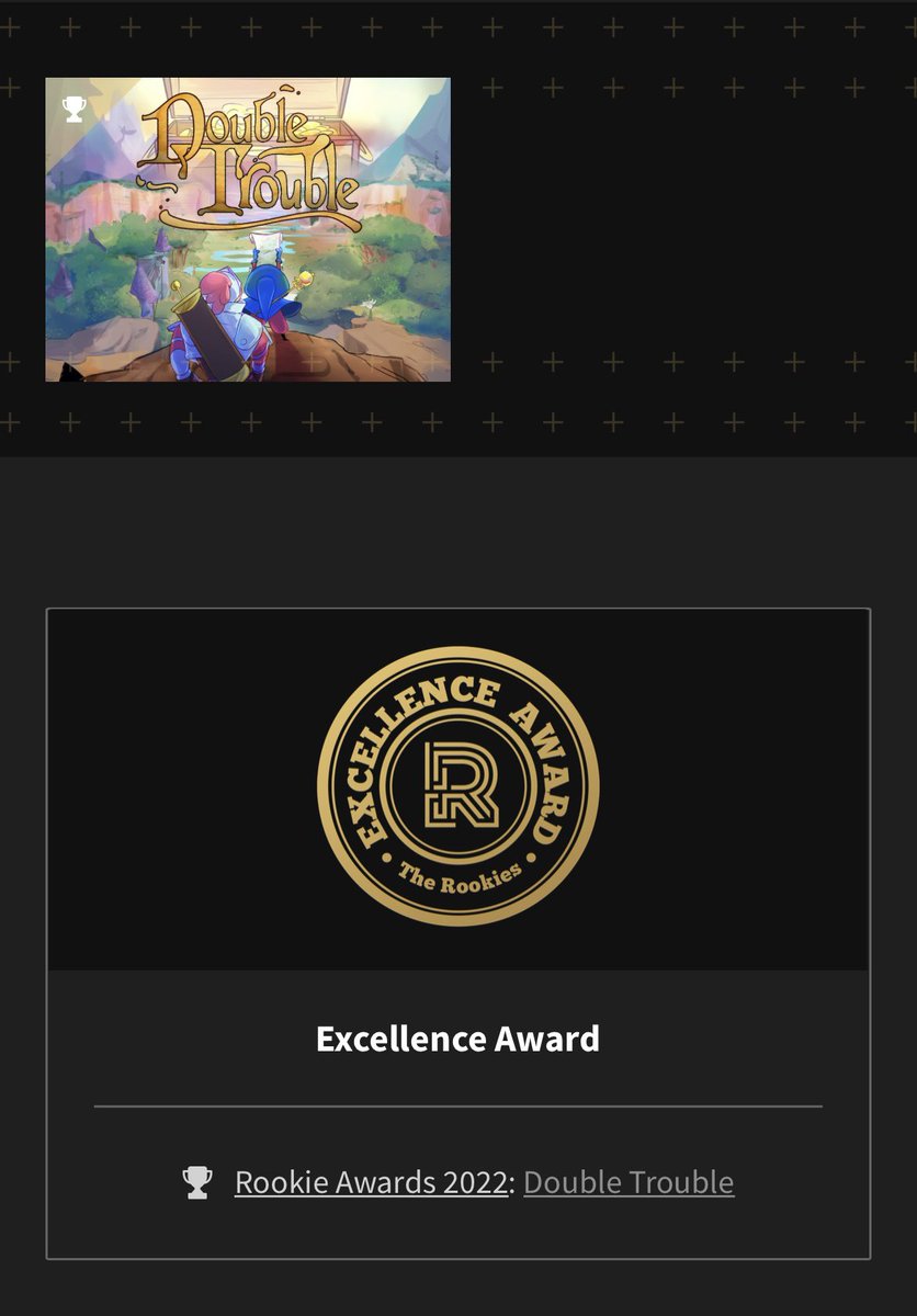 Double Trouble has received an Excellence Award from <a href="/TheRookiesCO/">TheRookiesCO</a> !