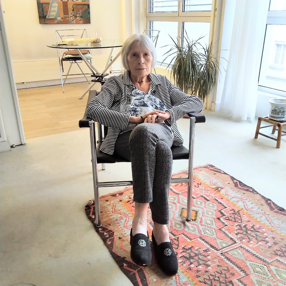 I took this picture of the French poet Claire Malroux today.  She is 96 and likes a brioche with her tea.  She is a beautiful poet, translator and friend.