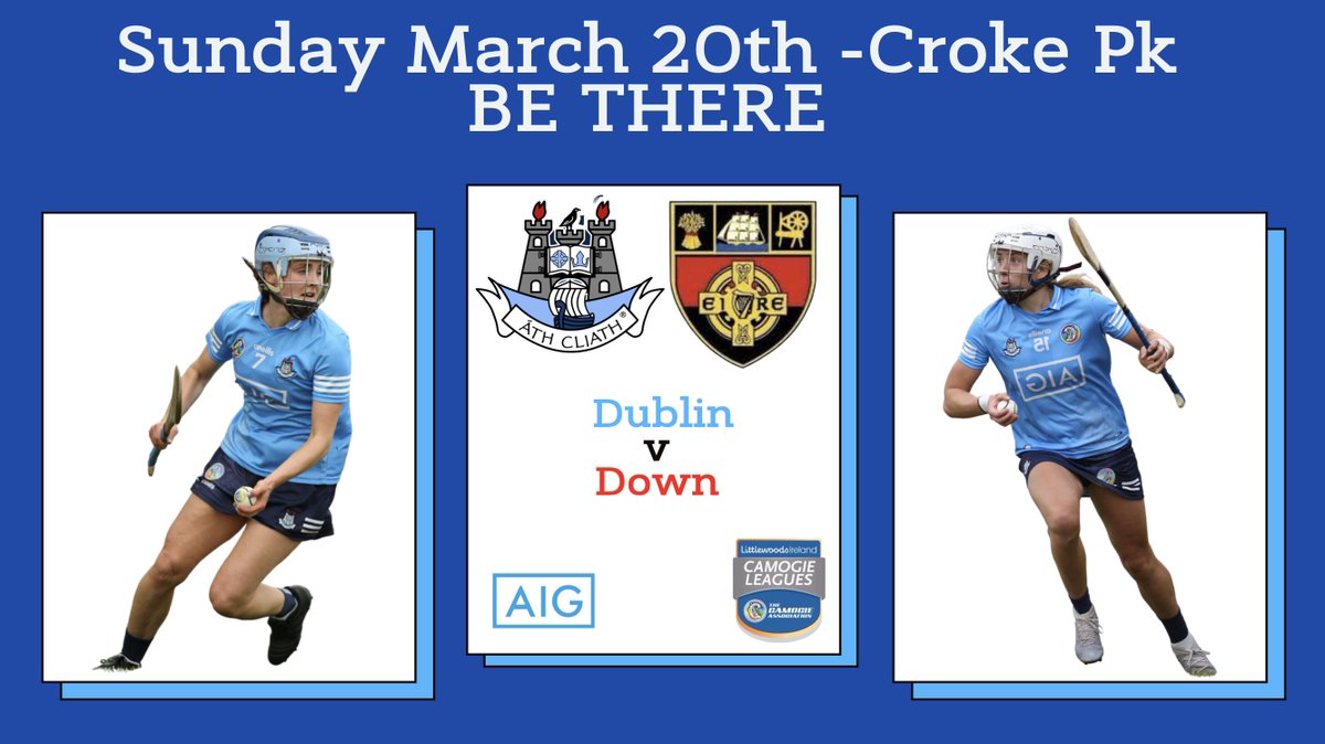 It's been 11 years since #dublincamogie seniors played Croke Pk. Come support Girls in blue -Sun 20th @LittlewoodsIRL NL v <a href="/downcamogie_/">Official Down Camogie</a> 13.45 throw in  You could win a set of jersey for your team. See link for details facebook.com/dubcamogie/pho…