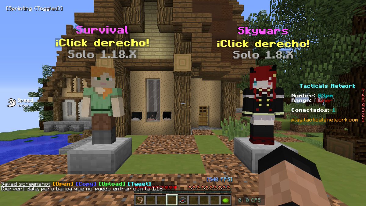TacNetworkMC's tweet photo. Abrimos el lobby para que entren a verlo, interactuar con la gente y demas 💙
IP: https://t.co/EYjSaM22Bv
Version: 1.8 - 1.18 https://t.co/Wsx97z9GW1