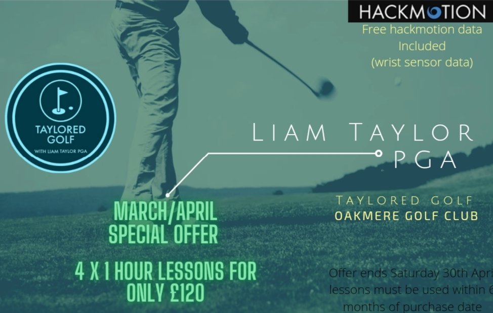 TayloredGolf's tweet image. March/April Tuition Offer ⛳ #hackmotion #golflesson