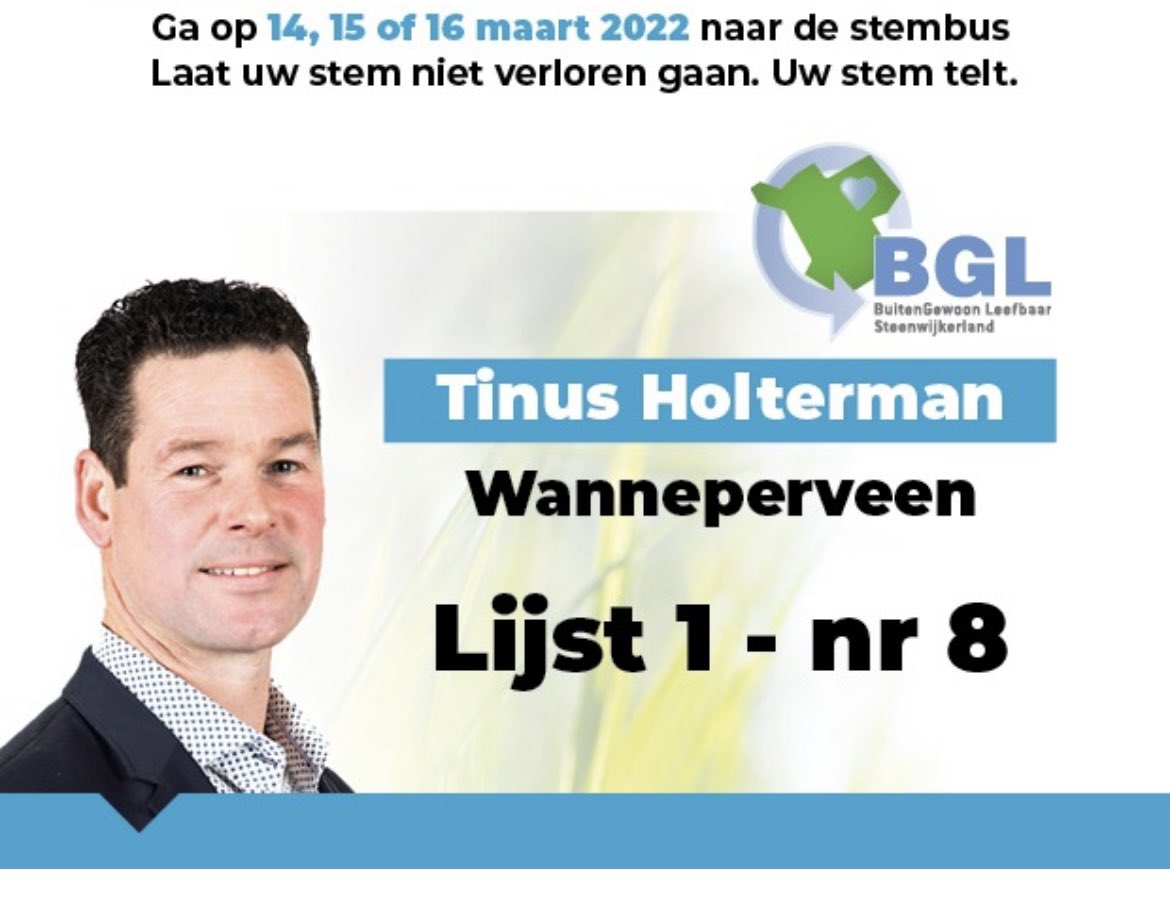 Twijfelt u of wilt u er nog even over nadenken,nog twee dagen om te mogen stemmen! Stem echt Lokaal BGL Lokaal! #GR2022 #BGL #lijst1nummer8