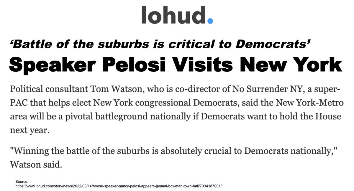 NoSurrenderNY's tweet photo. NEW YORK's suburbs are a clear battleground - No Surrender NY co-director Tom Watson's quote in the Hudson Valley's LoHud article was direct: "Winning the battle of the suburbs is absolutely crucial to Democrats nationally."
#NoSurrenderNY https://t.co/4NoH6KkuSY