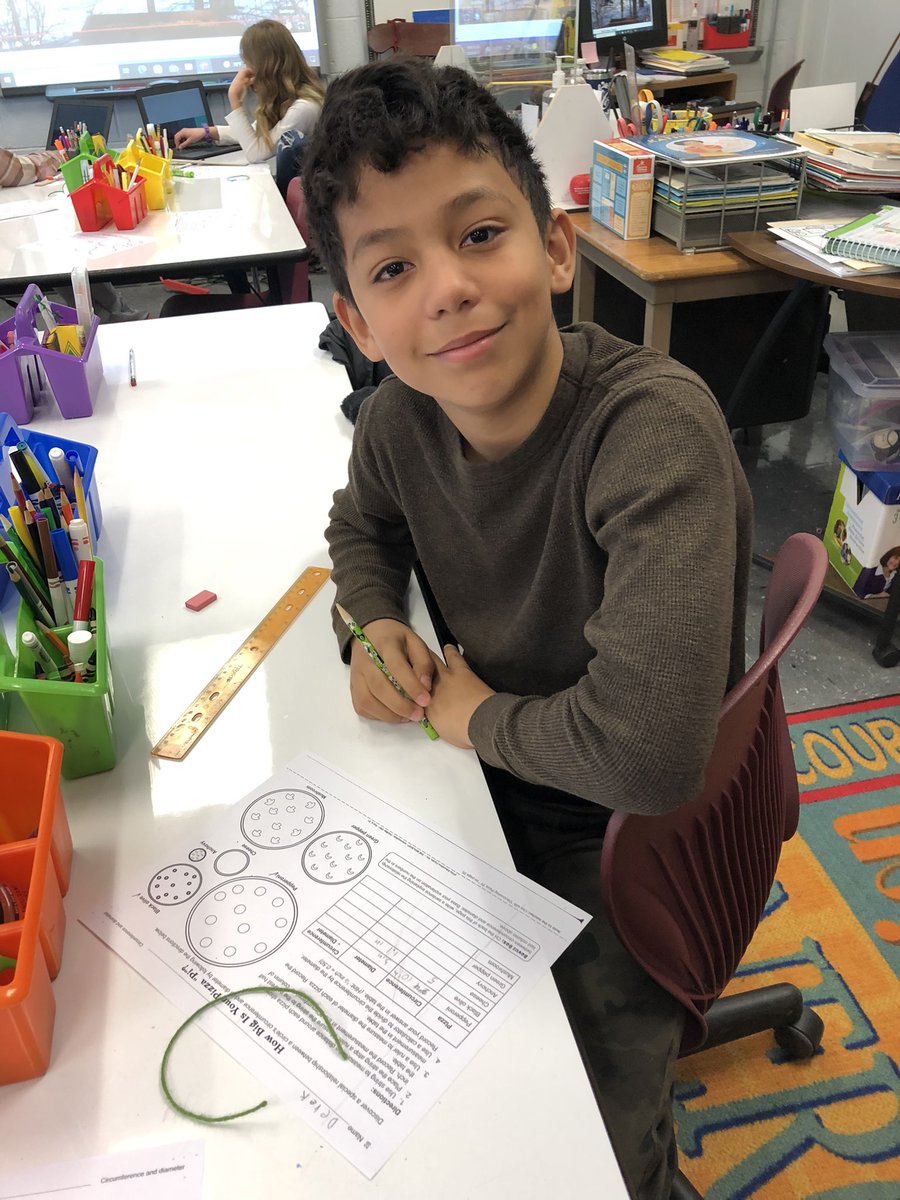 GrabowskiC's tweet photo. Circumference and the Dragon of Pi for Pi Day - Pizza Pi activity for math discovery π π #mathinliterature #PiDay @MRSroadrunners @HazletProud https://t.co/dPjbJQ73Ea