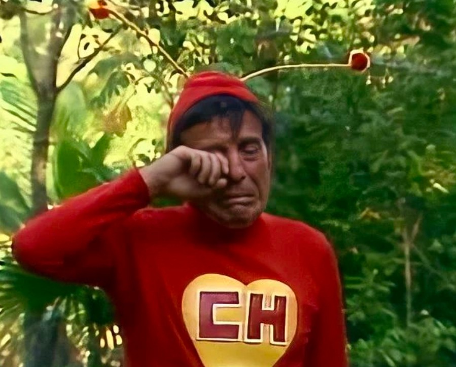 Mi corazón de Chapulín  está triste, porque el programa Chespirito no se ve en las pantallas de un mundo tan necesitado de risas y alegría.