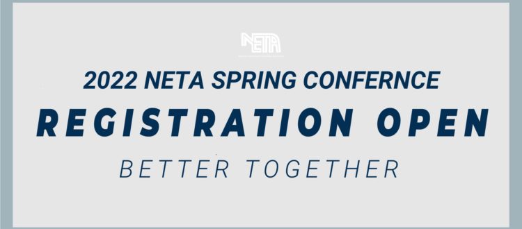 Better Together: 

After two years of not seeing our #yourNETA community, we are so excited to be back together again in a few short weeks! 

netasite.org/?p=8568