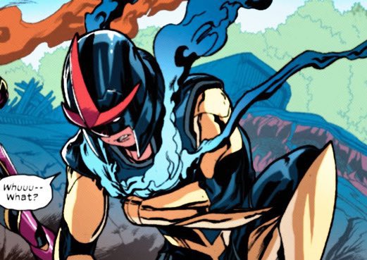 crash lands in the center of the city.

  “ . . .ow. sorry — was i late ? ”