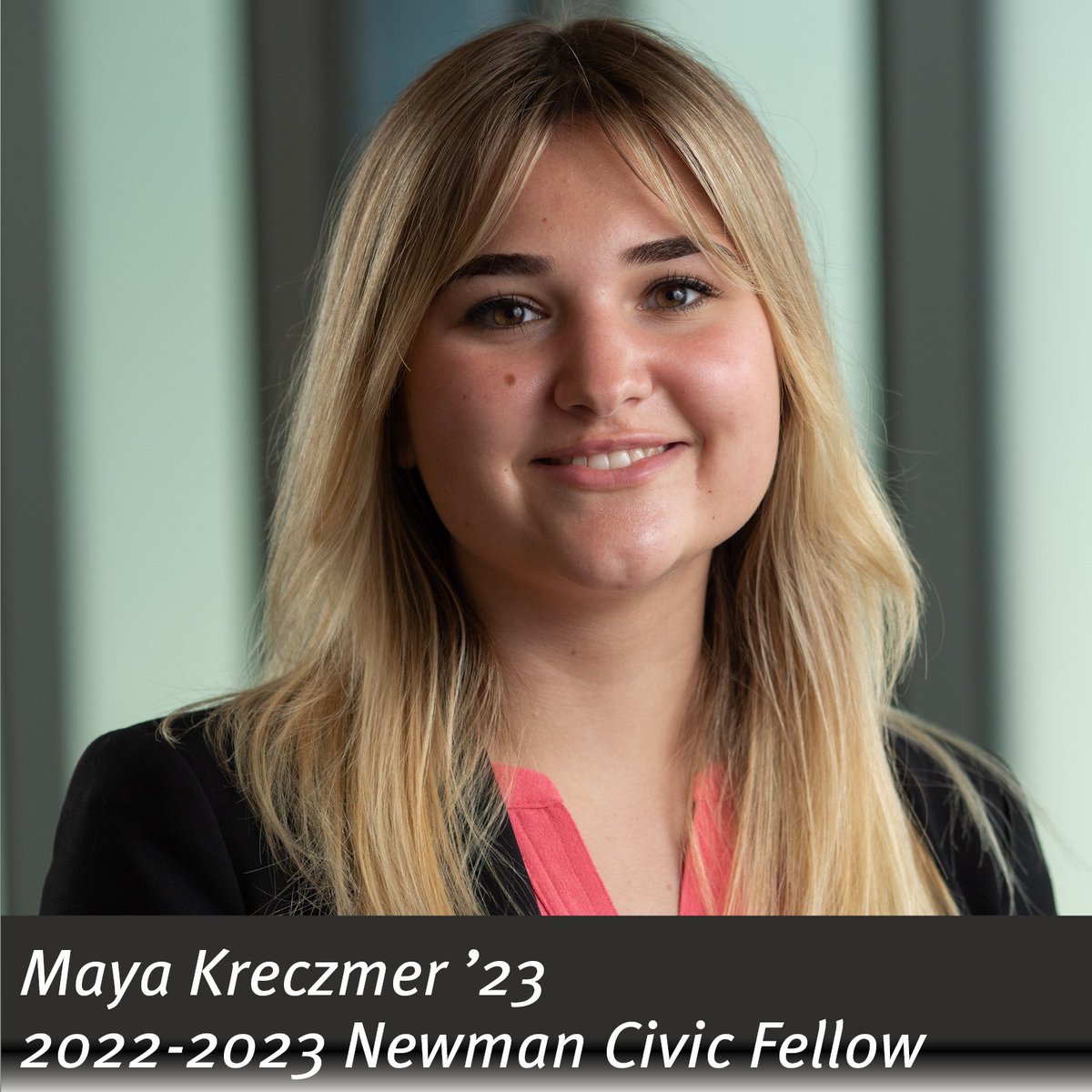 hendrixcollege's tweet image. Congratulations to Maya Kreczmer ’23, a politics and international relations major at Hendrix, who is one of 173 student civic leaders to be named a 2022-2023 #NewmanCivicFellow! hendrix.edu/Maya-Kreczmer-… #CampusCompact #HendrixCollege