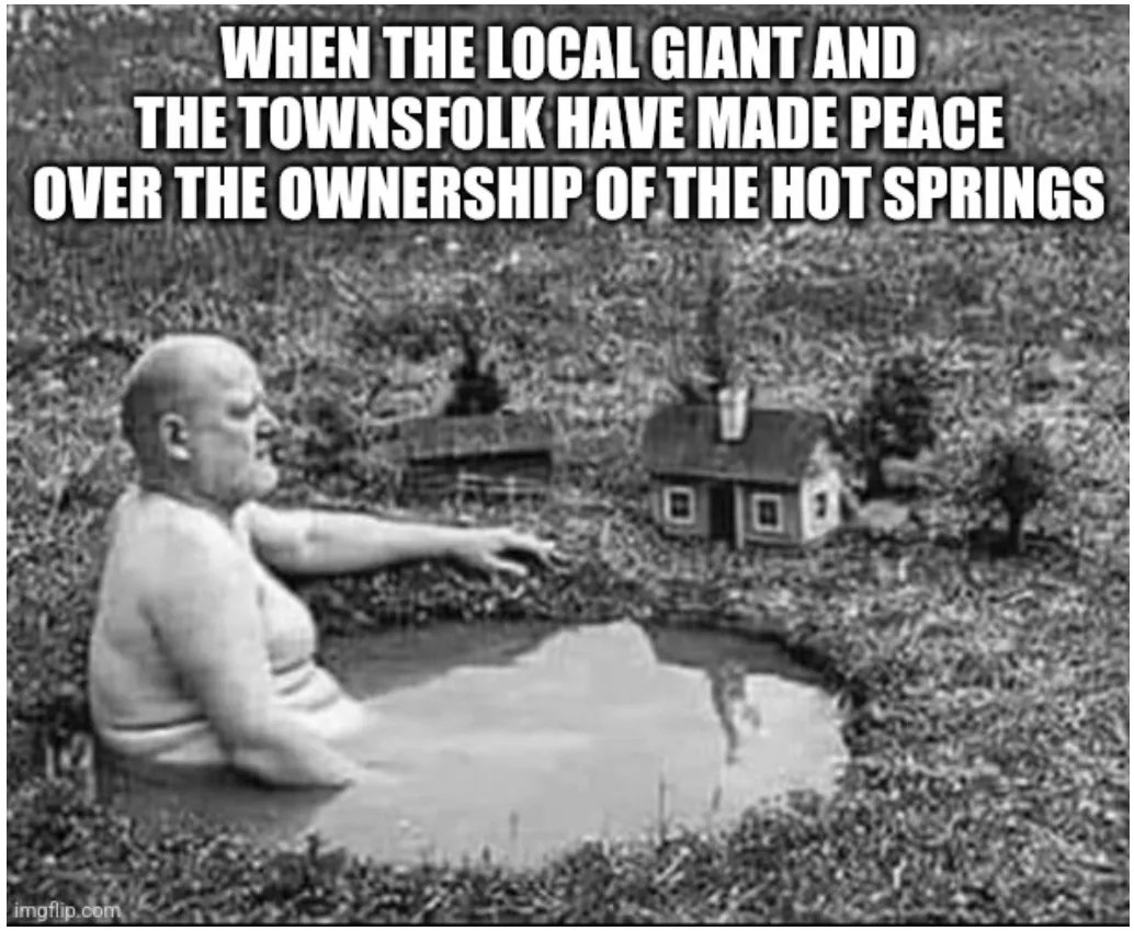 Now instead of slaying the Giant the quest is to get him to wear shorts.