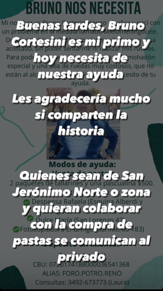 Bruno nos necesita! Me ayudan a compartir?