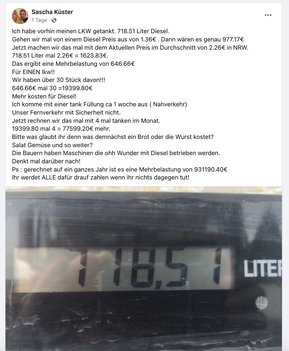 Für alle, die glauben, die hohen #Spritpreise treffen sie nicht.
