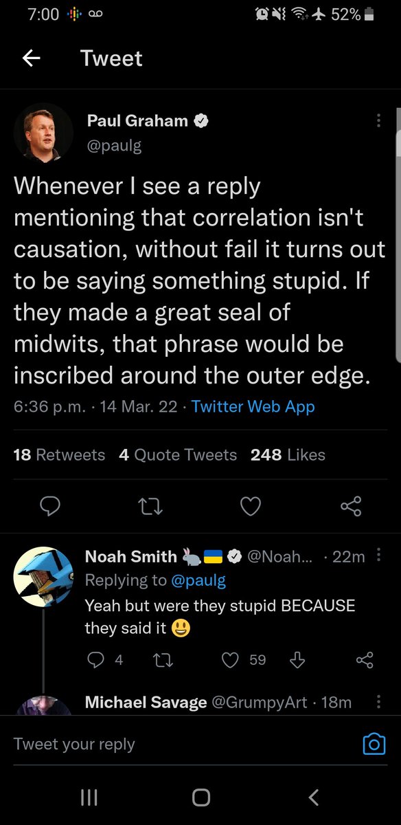 Subtweets are hilarious. Just call people out <a href="/paulg/">Paul Graham</a> 

We already saw the conversation with <a href="/Grady_Booch/">Grady Booch</a> that inspired it.
