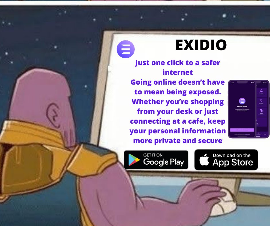 Idylove2019's tweet photo. Just one click to a safer internet
Going online doesn’t have to mean being exposed. Whether you’re shopping from your desk or just connecting at a cafe, keep your personal information more private and secure using Exidio #dVPN... #exidiodvpn #privacy #bluefregang https://t.co/qgG6f5WG6v