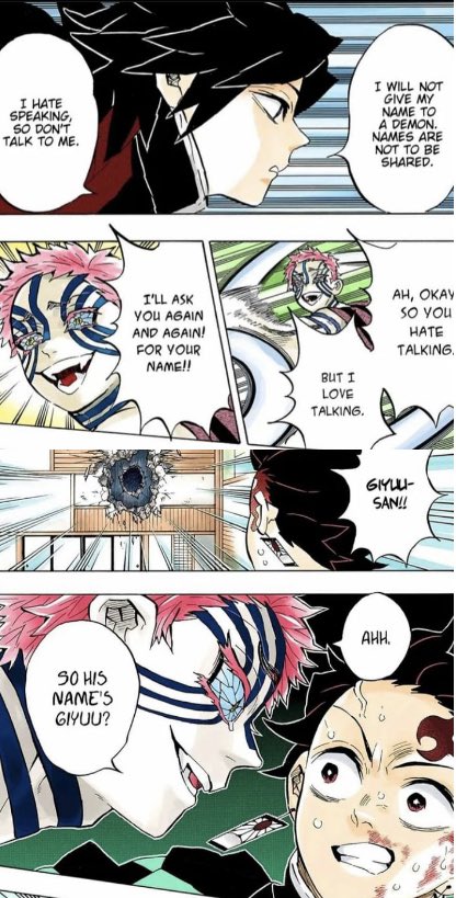 ObigoatO's tweet photo. Can we just talk about how Akaza was just toying with giyu and tanjiro in the first few mins of there fight 😭..Like damn just give this mf your name.. https://t.co/N05JqP3ypR