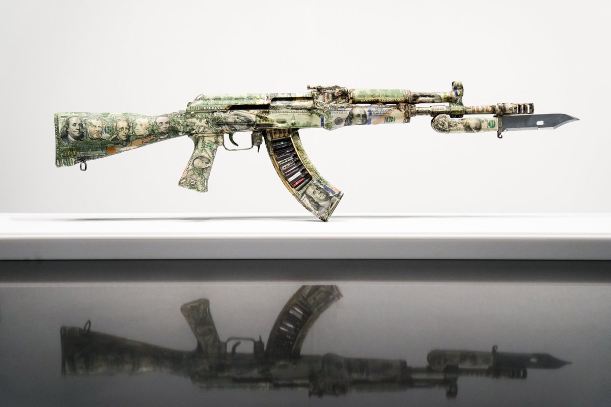 danawhite's tweet photo. Many of you have seen my AK-47 art piece. This is a new one done by @BranSymondson. The detail is INCREDIBLE https://t.co/NswwG7DkYb
