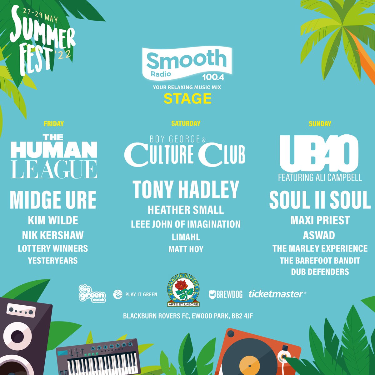 Hi folks, join me for a QUALITY artist line-up &amp; partnership with SMOOTH RADIO 100.4 for the launch of ‘SUMMERFEST 22’ May 27th - 29th at Blackburn Rovers FC, Ewood Park, BB2 4JF. Don’t be too shy to grab your tickets at: summer-fest.co.uk  😊
<a href="/SmoothRadio/">Smooth Radio</a> 
@uksummerfest