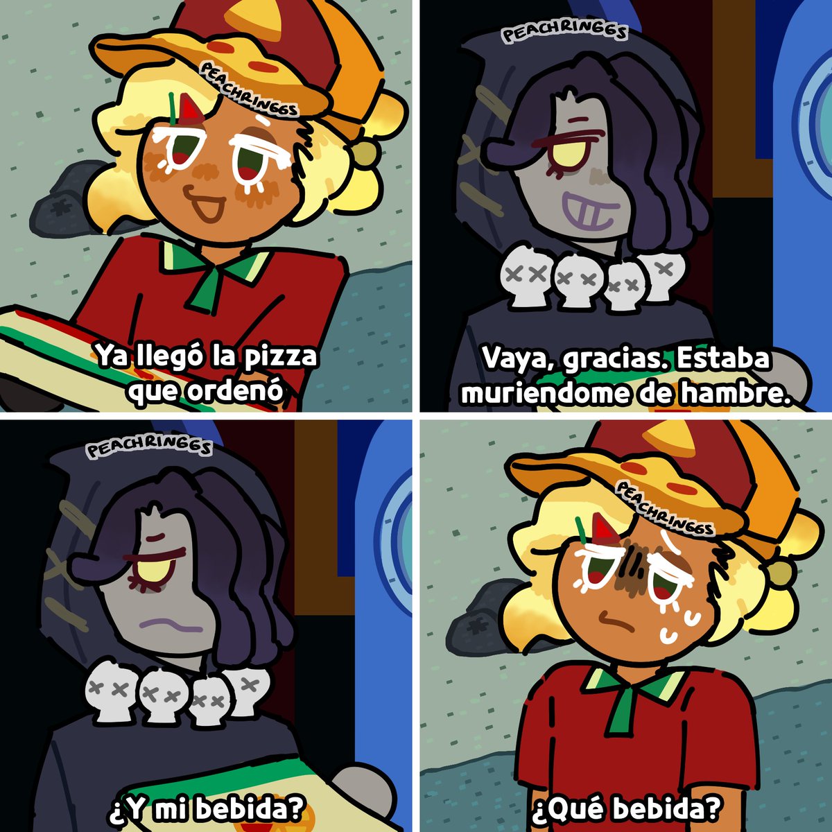 PeachRinggs's tweet photo. Siempre sale algo mal cuando Pizza Cookie está a cargo de las entregas :c (Esp)
#PizzaCookie #LicoriceCookie #CookieRun #쿠키런 #クッキーラン https://t.co/vY6IdLlQUr