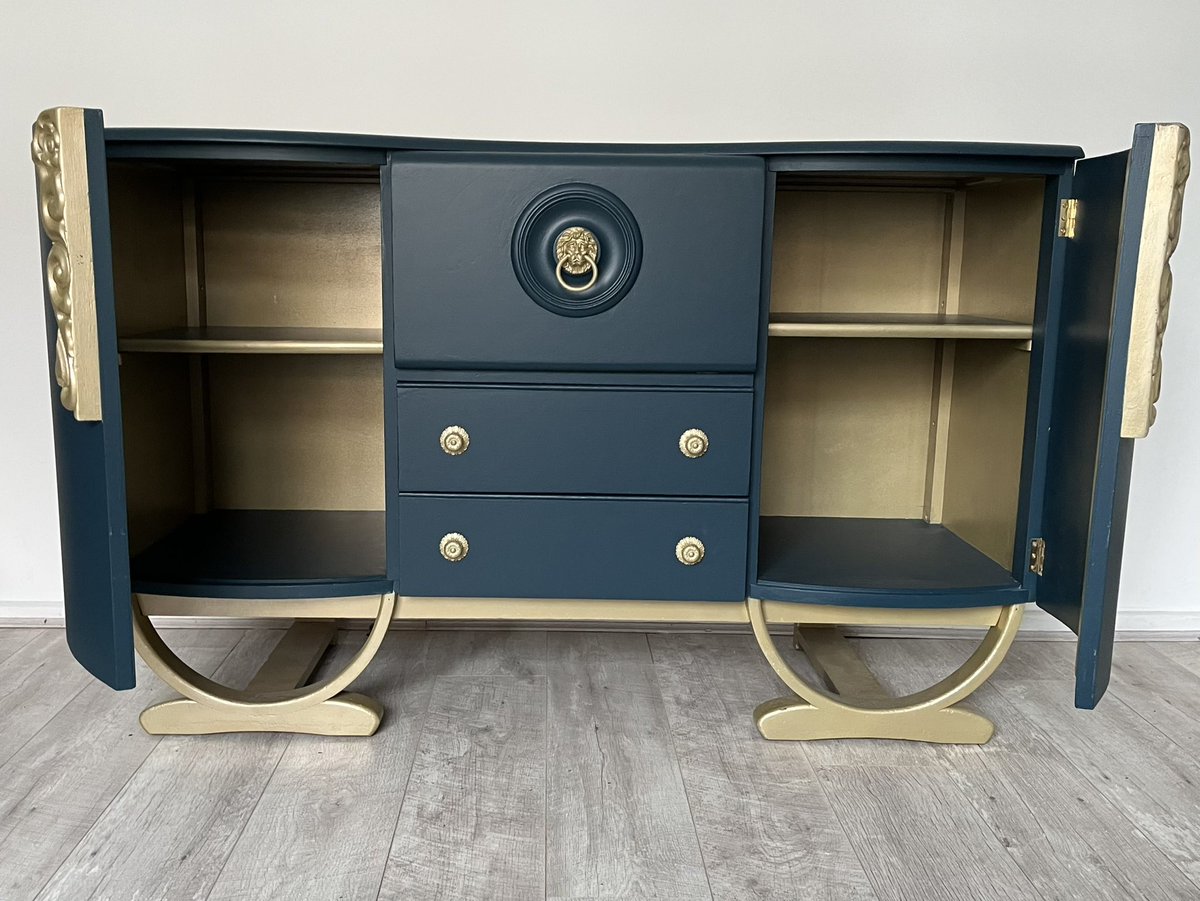 zekistudios's tweet photo. We are not ready to list yet but Aslan is here … Photoshoot is later this week - he’s been hard work - but worth it - looking good!! #beautility #cocktailcabinet 
#furniturerestoration 
#oldbutnew #elegant 
#whybuynew #refinishedfurniture
#furnituremakeover 
#restoredfurniture https://t.co/508dWH4oIj