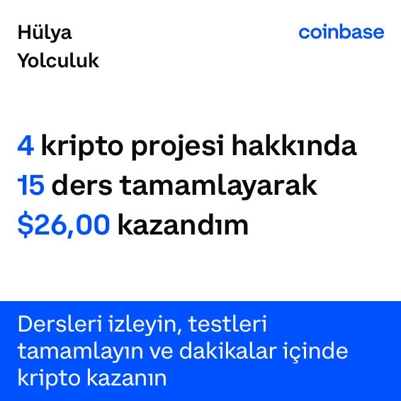 HulyaYaman's tweet photo. Şimdiye dek @Coinbase'de kripto hakkında bilgi edinerek $26,00 kazandım. Şu adresi ziyaret ederek ne kadar kazanabileceğini görebilirsin: https://t.co/OP5G9Imf1f https://t.co/9kYftbySMW