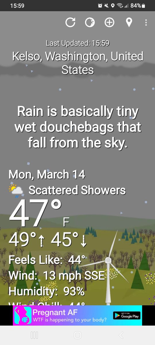 Mstrjay1's tweet photo. What do you use for your weather? Tired of old, boring, Blah Blah Weather Forcasts?
@nightcatprod has the perfect App #wtforcast I have been addicted to this app for years. https://t.co/2ULuWqEJ2Z