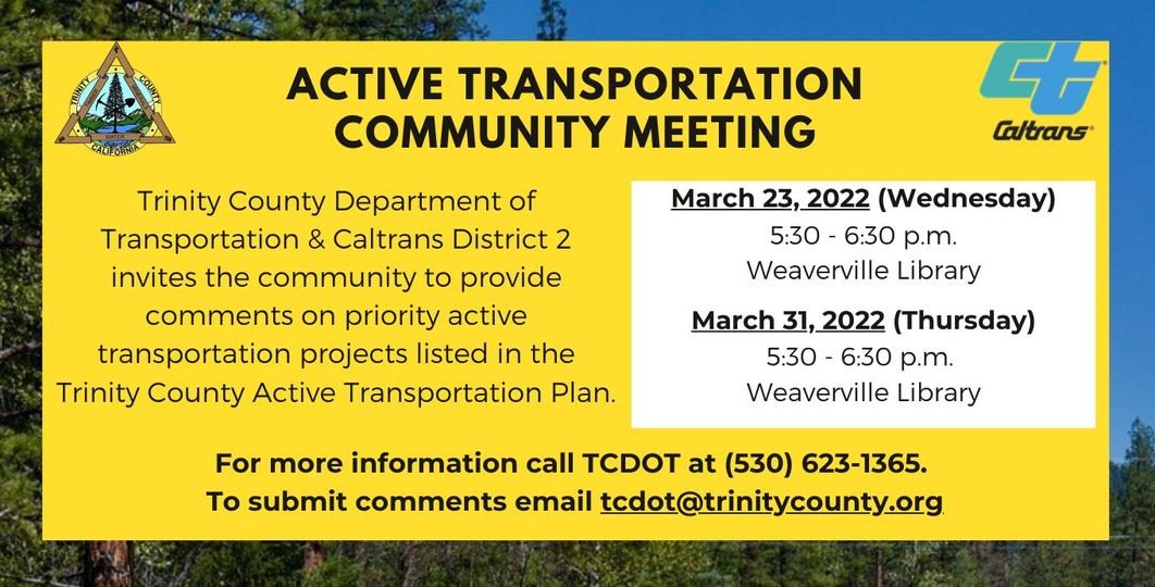 Trinity County DOT (@trinitydot) on Twitter photo 