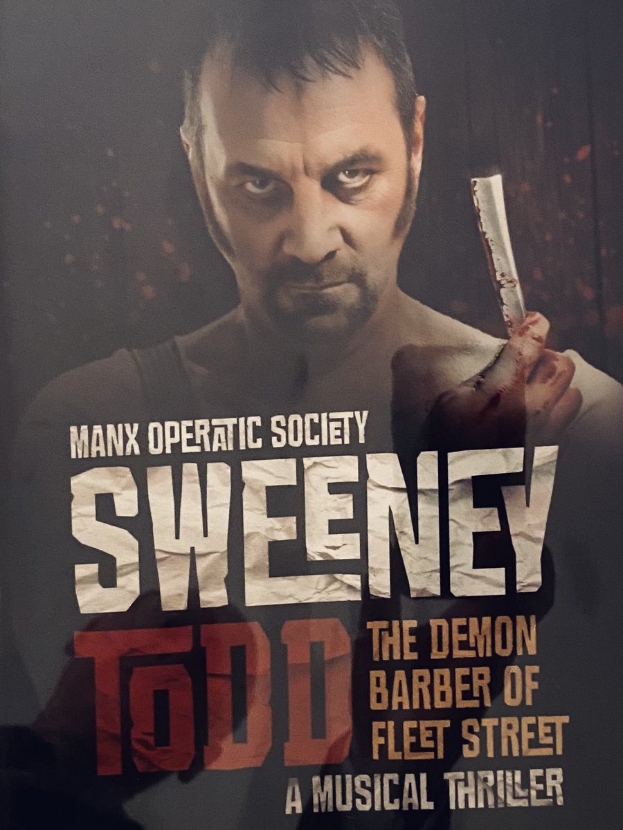 JGL39559946's tweet image. Just attended the amazing @Manx_Ops production of #SweeneyTodd, a musical thriller, at the @VillaGaiety. Tickets still available for the last few performances; it’s a brilliant and bloody show! Went backstage afterwards and sat in Sweeney’s chair for a quick shave! #LocalTalent🇮🇲
